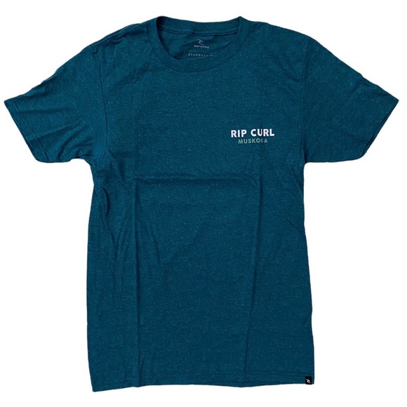 Rip Curl Men's X The Muskoka Store Unwind Graphic Tee T-Shirt - Deep Teal - Picture 2 of 2